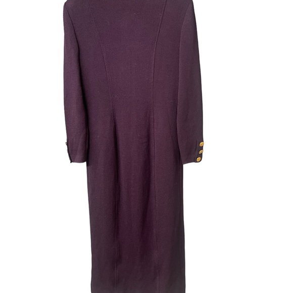 St. John collection PURPLE Dress
Gown Gold Buttons Santana Knit
Long Sleeve 4 - Picture 9 of 16